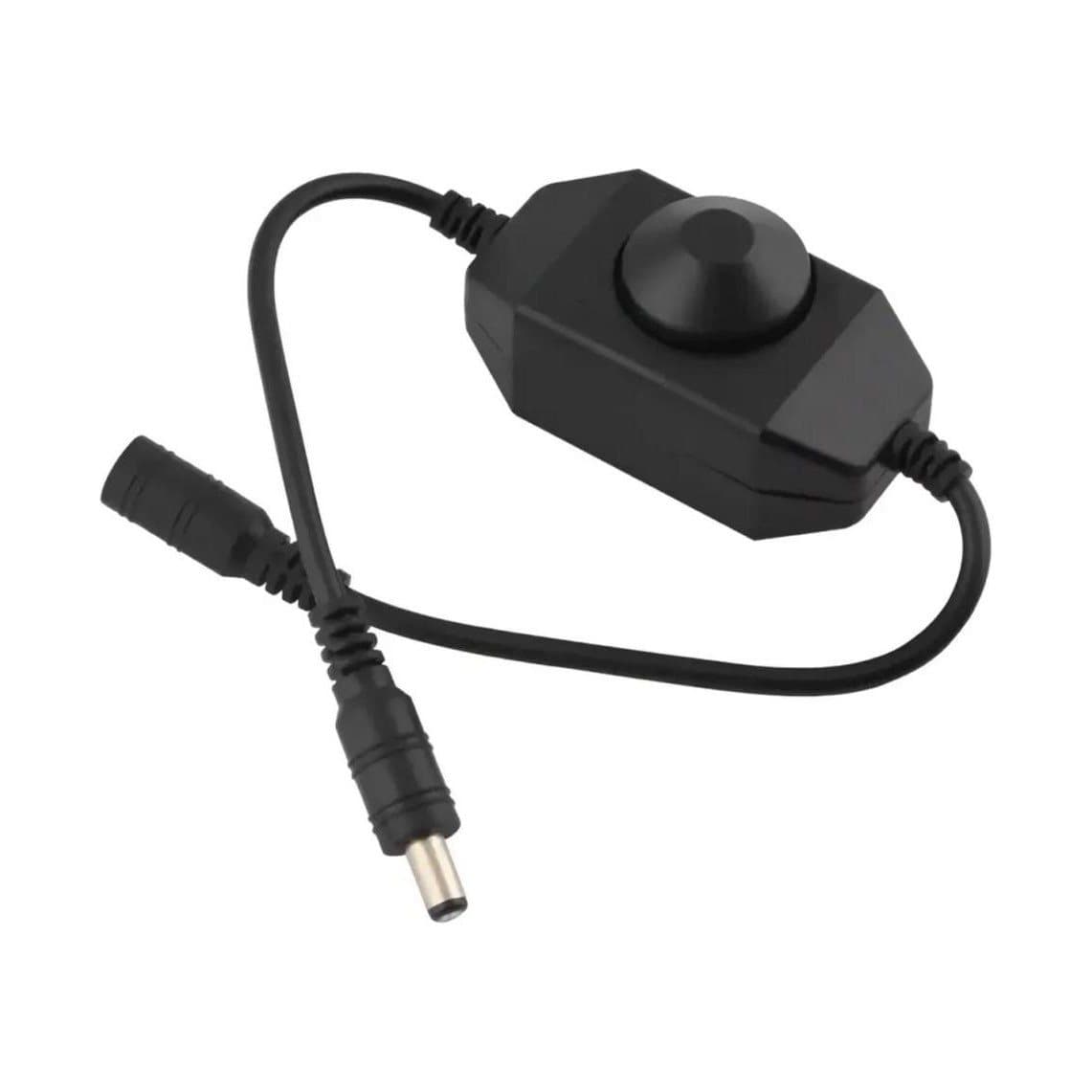 Plug Interruptor Dimmer Giratorio Preto P/fita LED