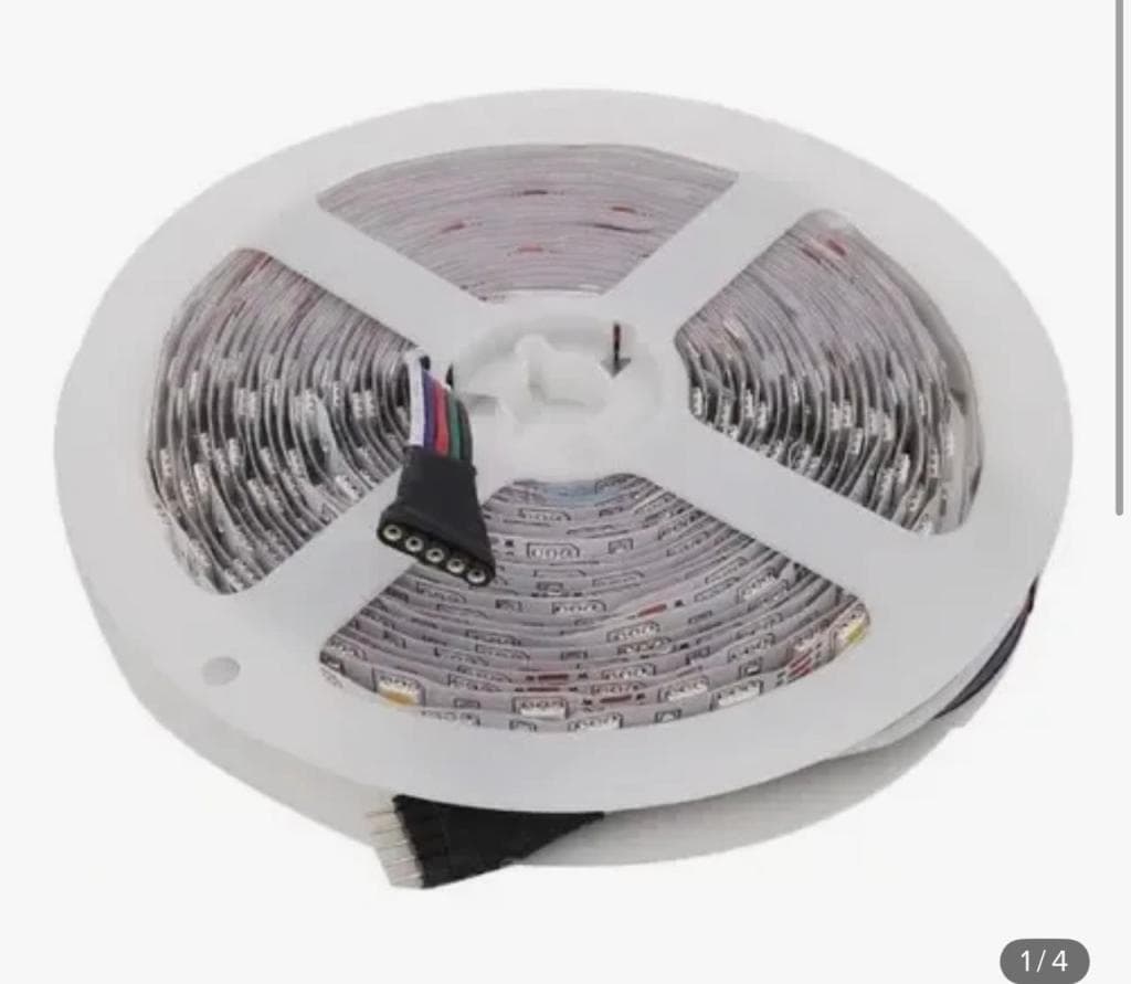 Fita LED Rgbw 5050 5MTS 5 Pinos 300 LED LUZ Rgbww Tensao de Operação 12V "A"