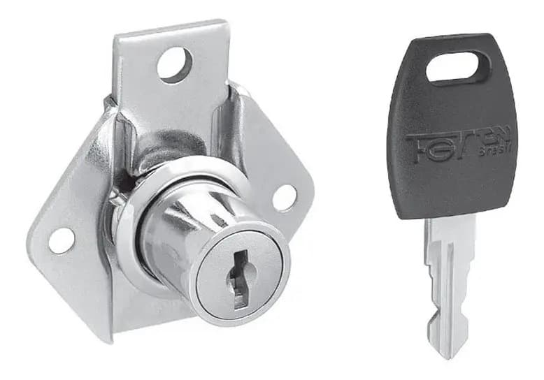 Fechadura Para Gaveta 20x17 Mm Fgvtn Cor Zincada
