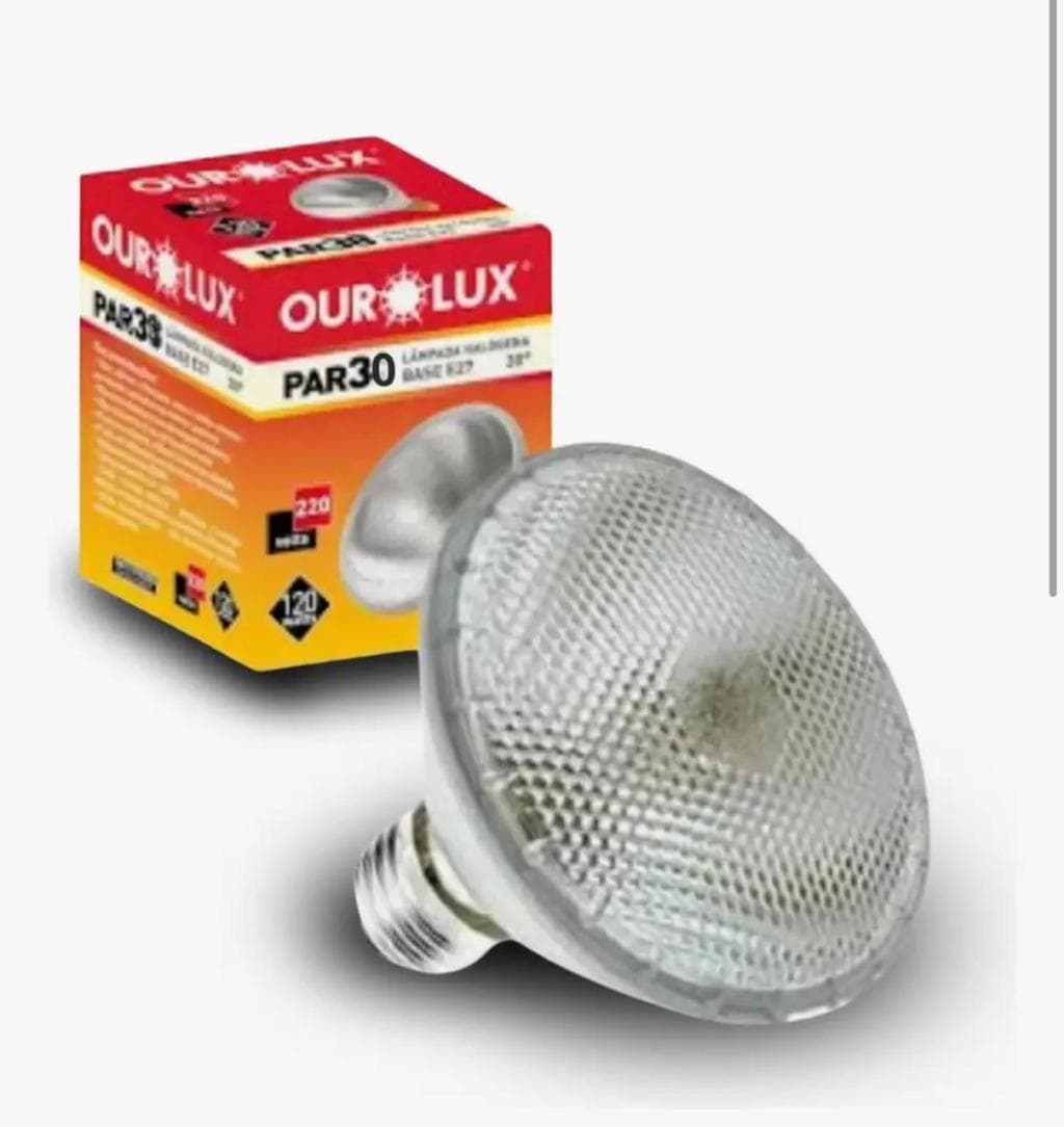 Lâmpada Halógena Par30 75w 220v E27 Luz Amarela Ourolux