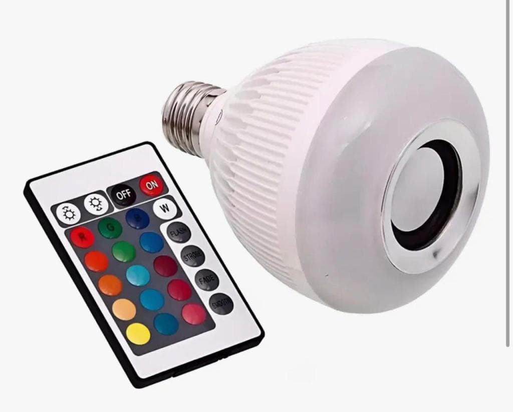 Lampada Bulbo Musical Bluetooth 10W