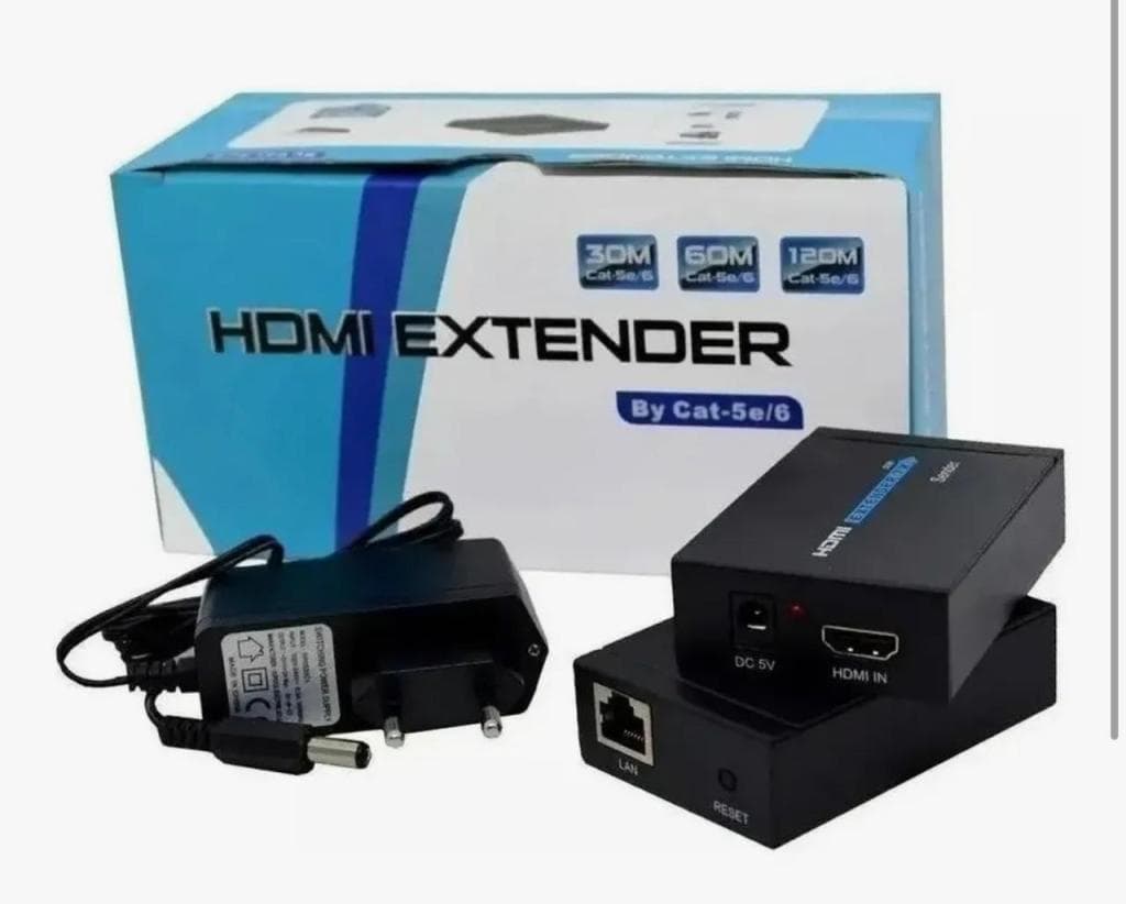 Extensor Hdmi 60 Metros RJ 45 CAT5/CAT6 3D