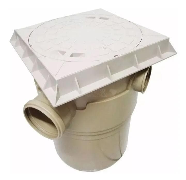 Caixa de Gordura Bege Tampa QD Reforçada 500KG Amanco